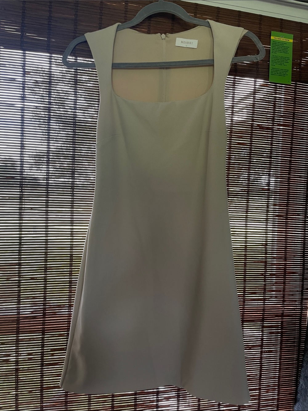 Meshki Taupe Square-Neck A-Line Dress